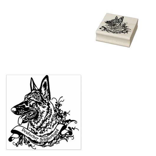 Stempel ANNO1900 Deutscher Schäferhund (grau) (Stempel)