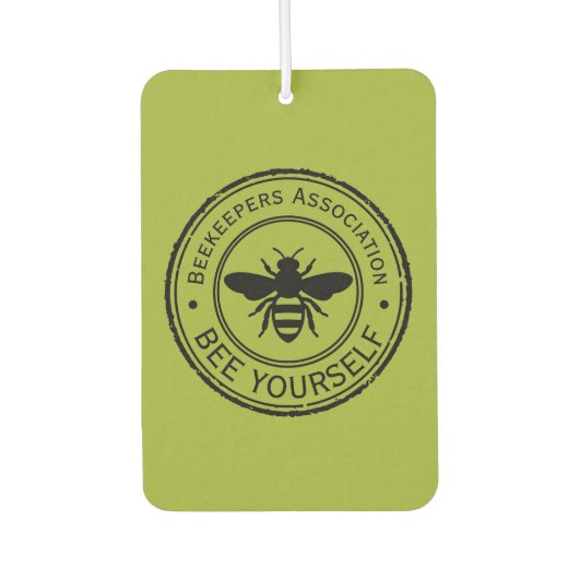 Stempel - DEIN TEXT - BIENE 1 - Fan Spaß Autolufterfrischer (Vorderseite)