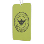 Stempel - DEIN TEXT - BIENE 1 - Fan Spaß Autolufterfrischer (Links)