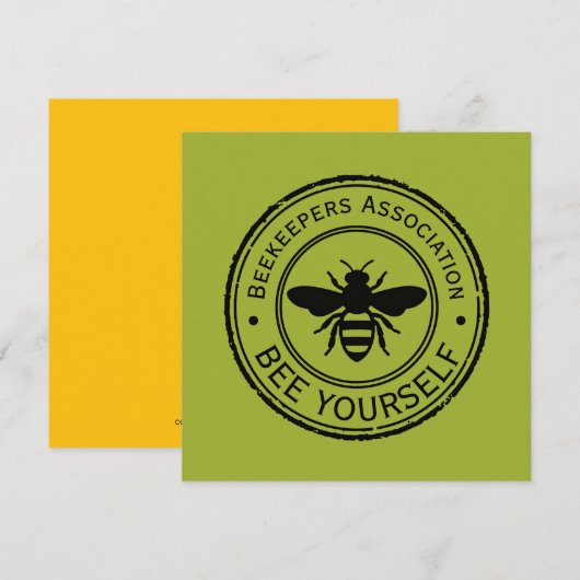 Stempel - DEIN TEXT - BIENE 1 - Fan Spaß Einladung (Vorne/Hinten)