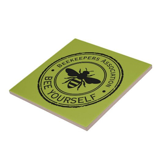 Stempel - DEIN TEXT - BIENE 1 - Fan Spaß Fliese (Seite)