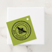Stempel - DEIN TEXT - BIENE 1 - Fan Spaß Geschenkanhänger (Beispiel)
