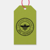 Stempel - DEIN TEXT - BIENE 1 - Fan Spaß Geschenkanhänger (Vorderseite)
