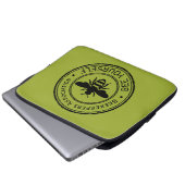 Stempel - DEIN TEXT - BIENE 1 - Fan Spaß Laptopschutzhülle (Vorne Knopf)