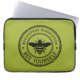 Stempel - DEIN TEXT - BIENE 1 - Fan Spaß Laptopschutzhülle