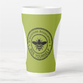 Stempel - DEIN TEXT - BIENE 1 - Fan Spaß Milchtasse (Vorderseite)