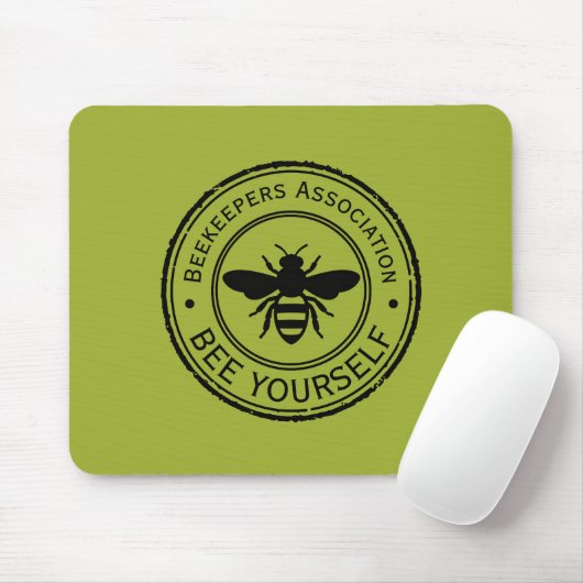 Stempel - DEIN TEXT - BIENE 1 - Fan Spaß Mousepad (Mit Mouse)
