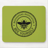 Stempel - DEIN TEXT - BIENE 1 - Fan Spaß Mousepad (Vorne)