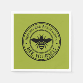 Stempel - DEIN TEXT - BIENE 1 - Fan Spaß Serviette