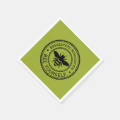Stempel - DEIN TEXT - BIENE 1 - Fan Spaß Serviette (Ecke)