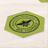 Stempel - DEIN TEXT - BIENE 1 - Fan Spaß Untersetzer (angewinkelt)