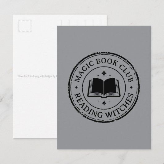 Stempel - DEIN TEXT - BUCH 1 - Fan Spaß Postkarte (Vorne/Hinten)