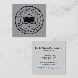 Stempel - DEIN TEXT - BUCH 1 - Fan Spaß Quadratische Visitenkarte