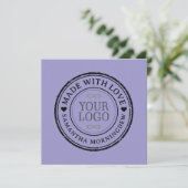 Stempel - IHR TEXT & LOGO 2 Einladung (Stehend Vorderseite)