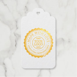 Stempel - IHR TEXT & LOGO 3 Geschenkanhänger