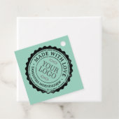 Stempel - IHR TEXT & LOGO 3 Geschenkanhänger (Beispiel)