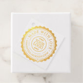 Stempel - IHR TEXT & LOGO 3 Geschenkanhänger (Mit Box)