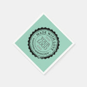 Stempel - IHR TEXT & LOGO 3 Serviette (Ecke)