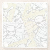 Stempel Schädel Glasuntersetzer (Rückseite)
