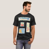 Stempel Stil Pastell Designs T-Shirt (Vorne ganz)