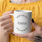 Stempel und zentriert kaffeetasse