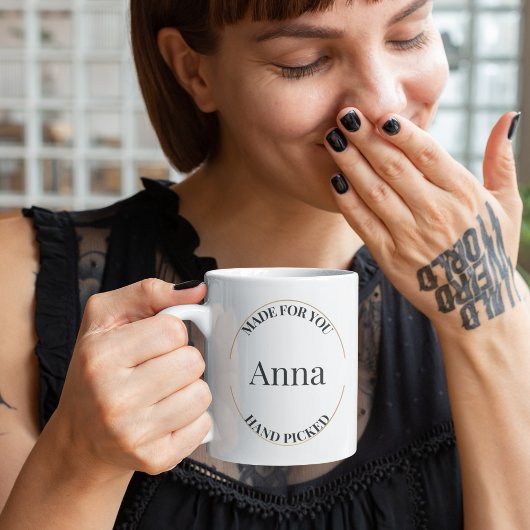 Stempel und zentriert kaffeetasse