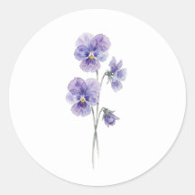 Stempelaufkleber Hochzeit Pansy Silhouette Study
