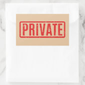 Stempelaufkleber Rechteckiger Aufkleber (Tasche)