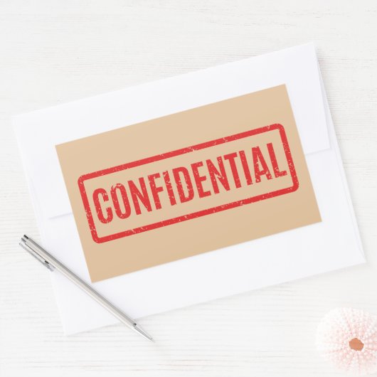 Stempelaufkleber Rechteckiger Aufkleber (Umschlag)