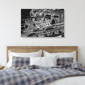 STEMPELBAHN MIT BARRY COOKE LEINWANDDRUCK (Insitu (Schlafzimmer))
