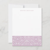 Stempelgeometrische Stationerie - Lilac Mitteilungskarte (Vorderseite)