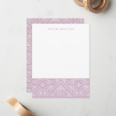 Stempelgeometrische Stationerie - Lilac Mitteilungskarte (Vorderseite/Rückseite Beispiel)