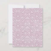 Stempelgeometrische Stationerie - Lilac Mitteilungskarte (Rückseite)