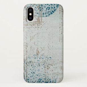 Stempelkeltische Gestaltung in Weiß, Tan und Blau Case-Mate iPhone Hülle