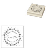 Stempelkissen Merry Christmas Flocons Schnee Gummistempel (Stempel)