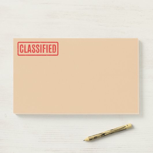 Stempelklassifizierte Postnotizen Post-it Klebezettel (Auf Schreibtisch)