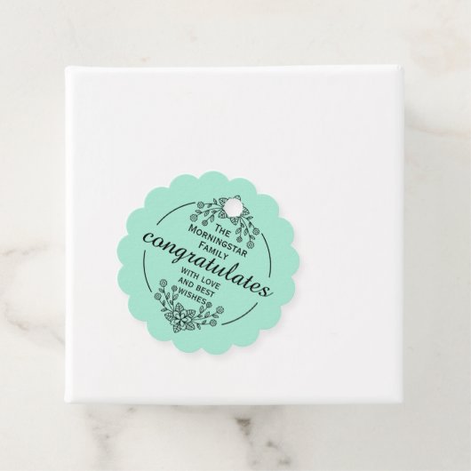 Stempelkreis - DEIN TEXT & DEINE IDEE - BLUMEN 9 Geschenkanhänger (Beispiel)