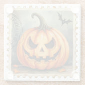 Stempelt in Spook: Die Jack-o-Lantern-Post Glasuntersetzer (Rückseite)