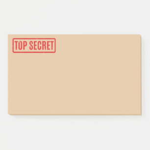 Stempelte Top Secret Post-it Notes Klebezettel