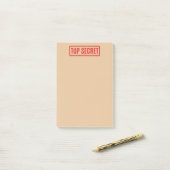 Stempelte Top Secret Post-it Notes Klebezettel (Auf Schreibtisch)