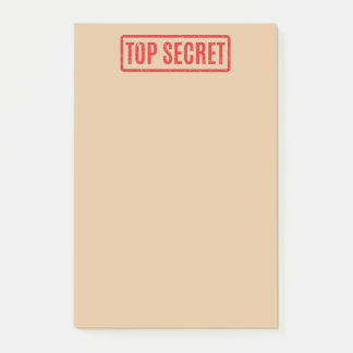 Stempelte Top Secret Post-it Notes Klebezettel