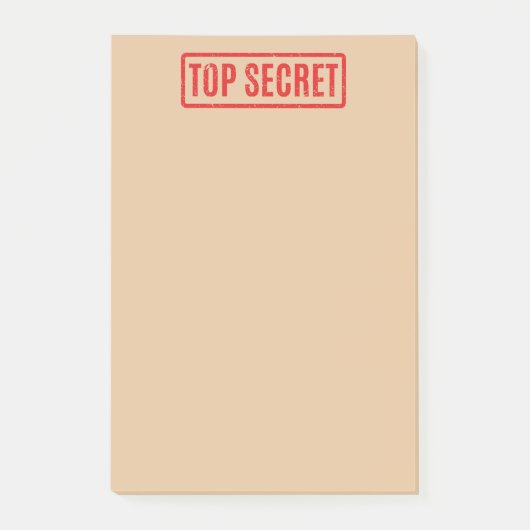 Stempelte Top Secret Post-it Notes Klebezettel (Vorderseite)