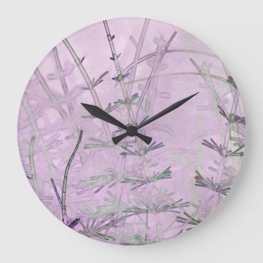 Stems - Digitales Artwork Große Wanduhr (Vorderseite)