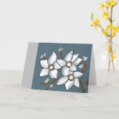 Stems-Karte der weißen Blume Karte (Gelbe Blume)