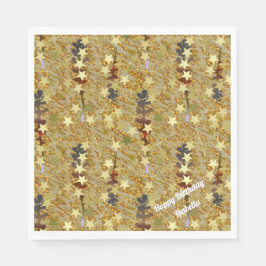 Stencil Art Abstract Sparkle Glitzy Birthday Party Serviette