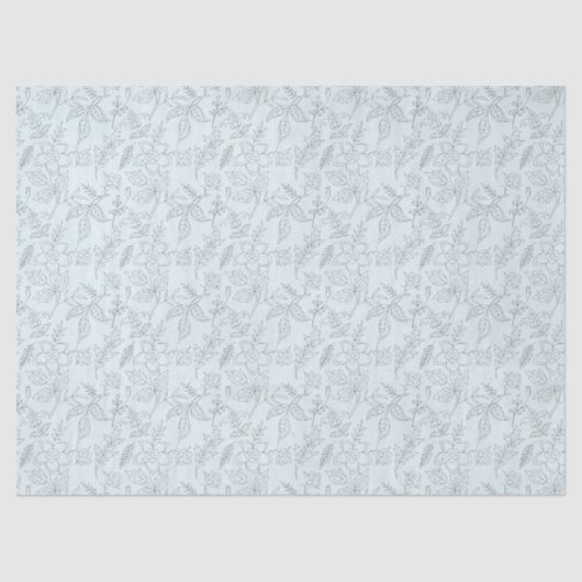 Stencil-Blume auf Light Green Decoupage Seidenpapier (Vorderseite)