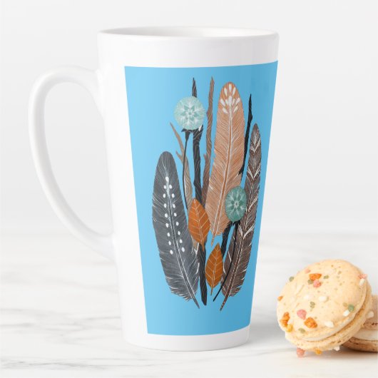 Stencil Feathers Art Tasse (Beispiel)