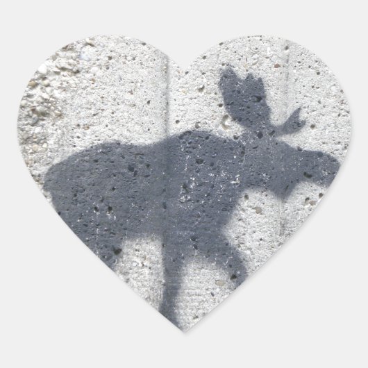 Stencil Graffiti Moose Herz-Aufkleber (Vorderseite)