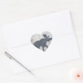 Stencil Graffiti Moose Herz-Aufkleber (Umschlag)