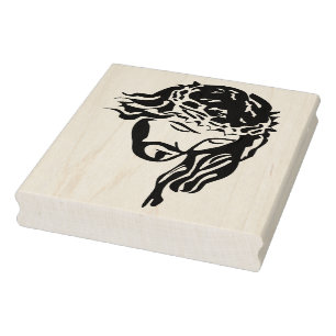 Stencil Jesus Bust Musterkunst Briefmarke Gummistempel